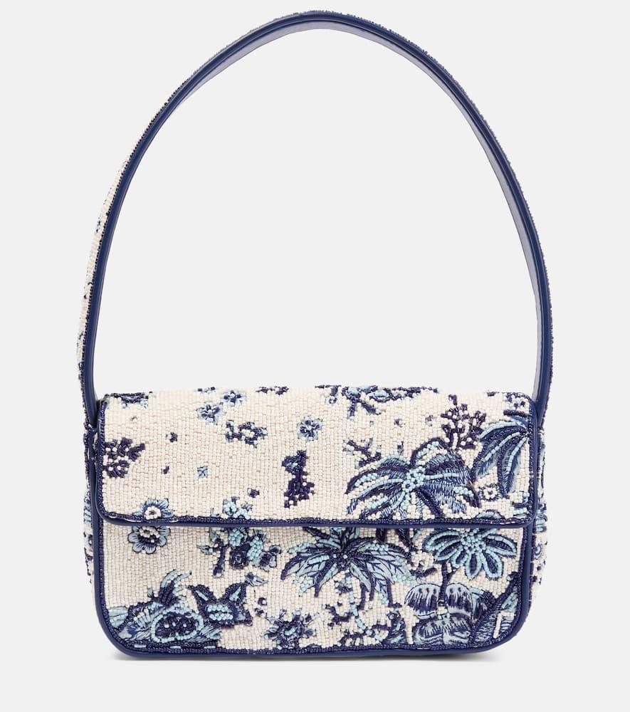 staud tommy beaded shoulder bag