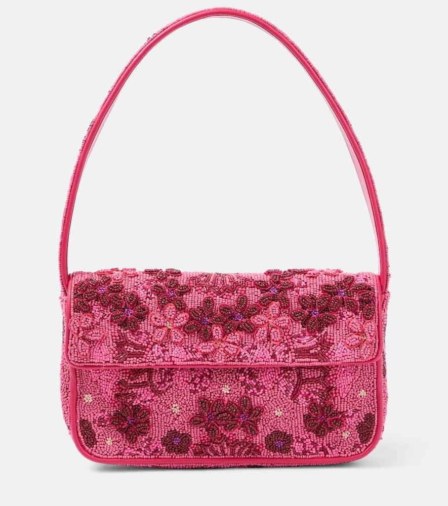staud tommy beaded shoulder bag
