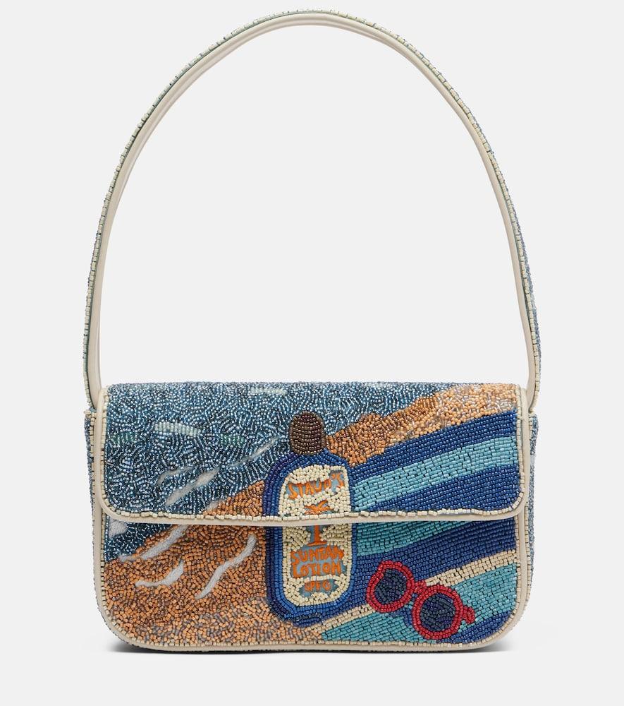 staud tommy beaded shoulder bag