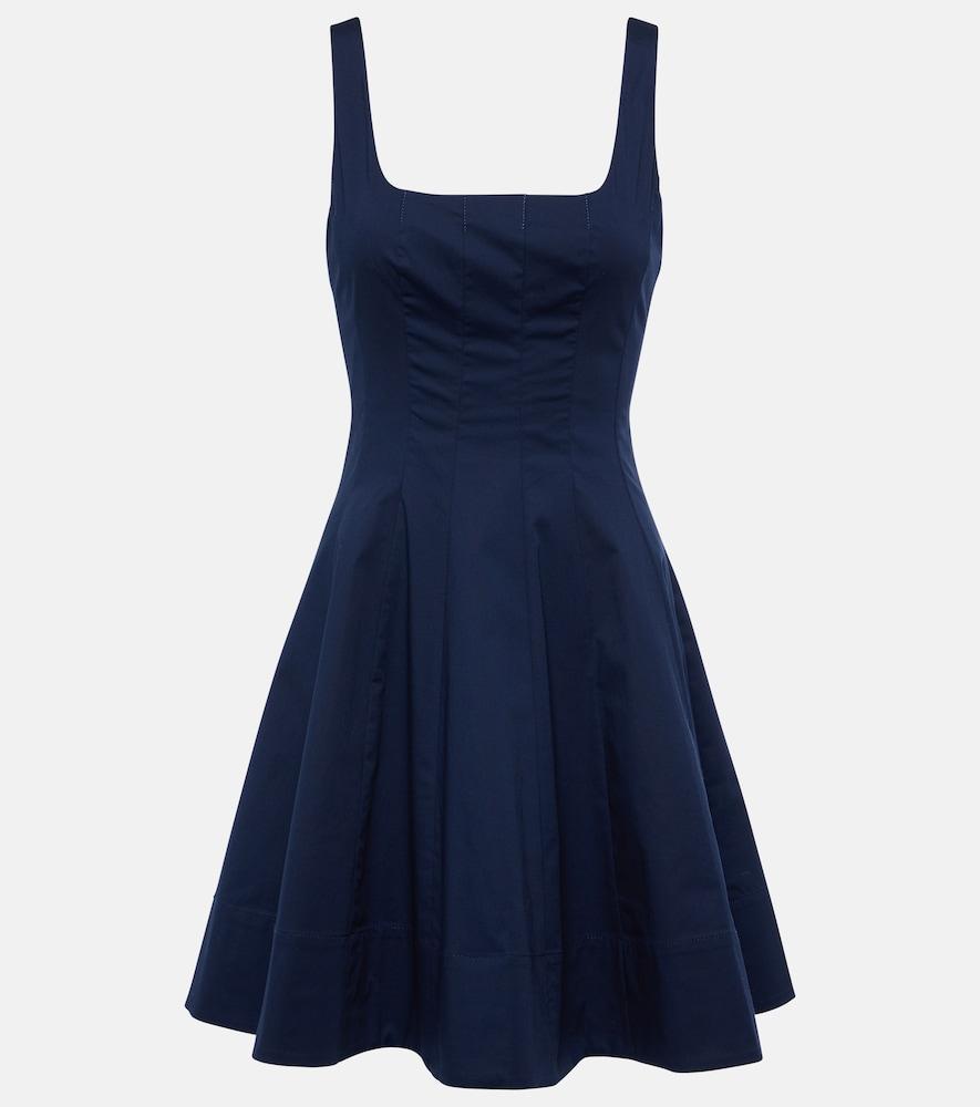 staud wells cotton poplin minidress
