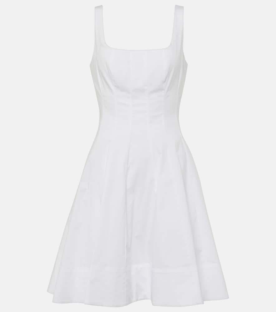 staud wells cotton poplin minidress