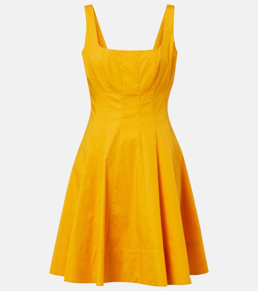 staud wells cotton poplin minidress