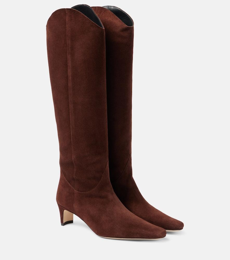 staud western wally suede knee