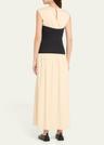 stefania colorblock maxi dress