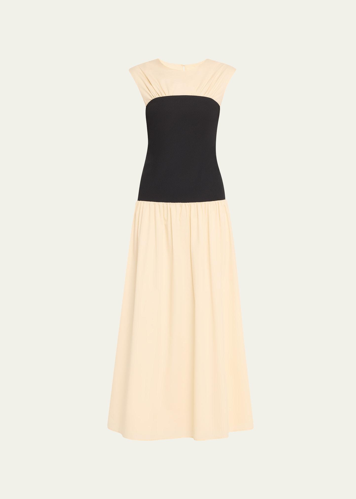 stefania colorblock maxi dress