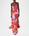 stella abstract-print ruffle maxi dress