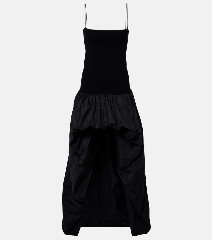 stella mccartney asymmetric crêpe and jersey gown