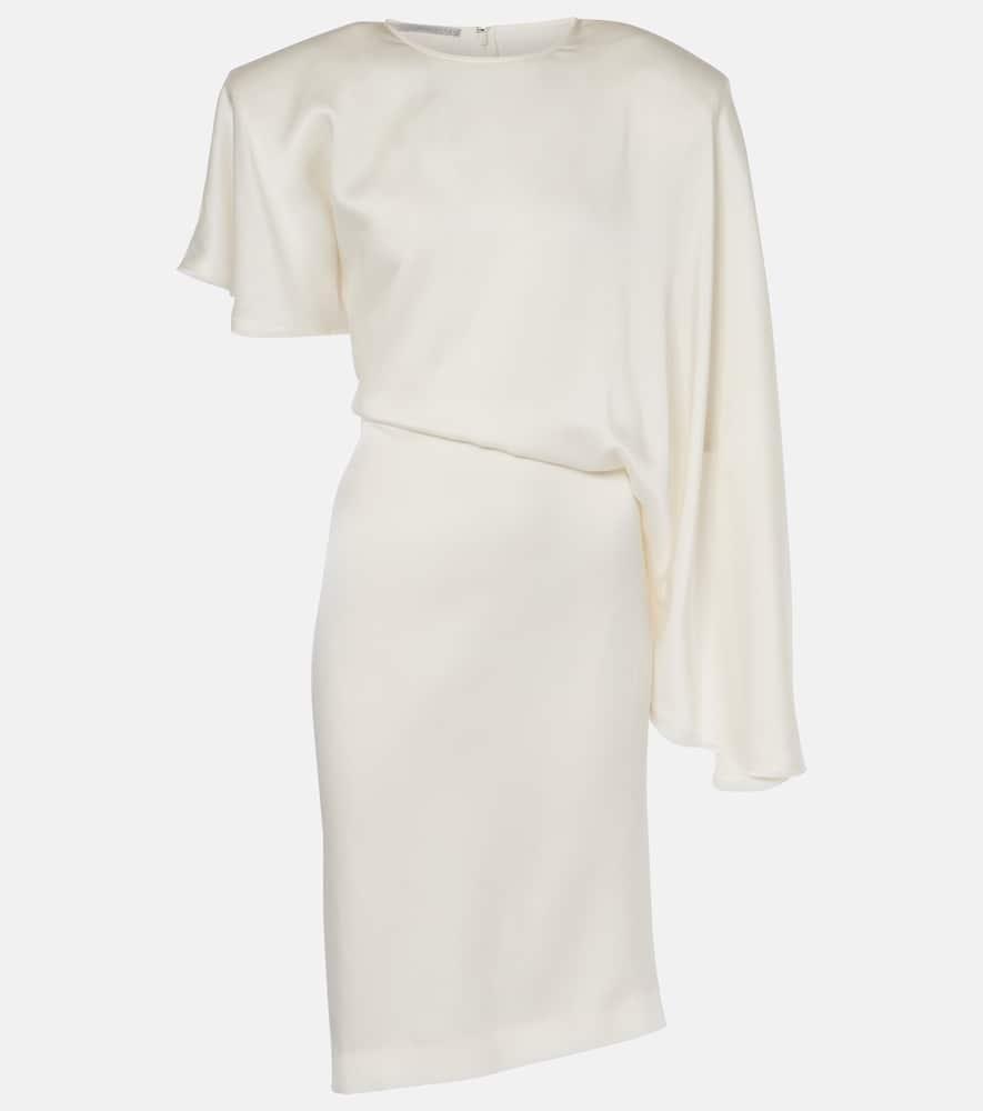 stella mccartney asymmetric crêpe satin midi dress