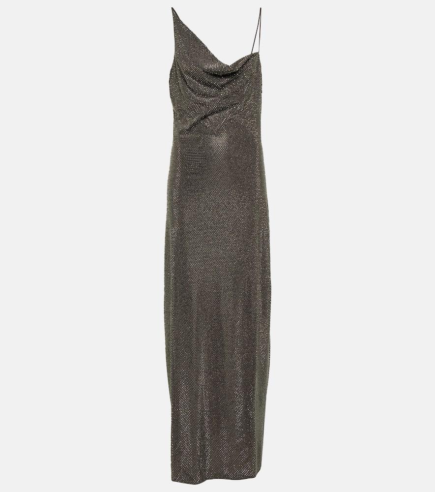 stella mccartney asymmetric embellished maxi dress