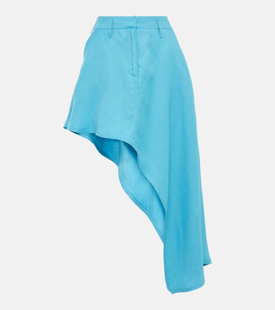stella mccartney asymmetric twill miniskirt