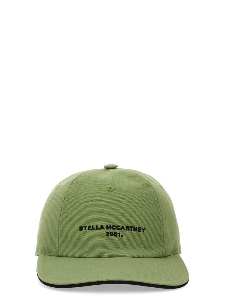 stella mccartney baseball hat with logo embroidery