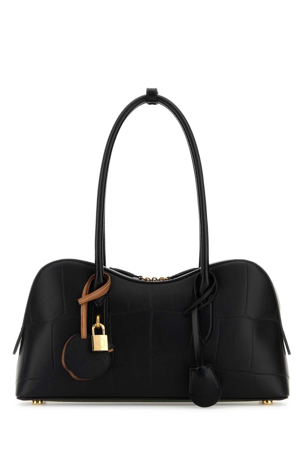 stella mccartney black synthetic leather ryder shoulder bag