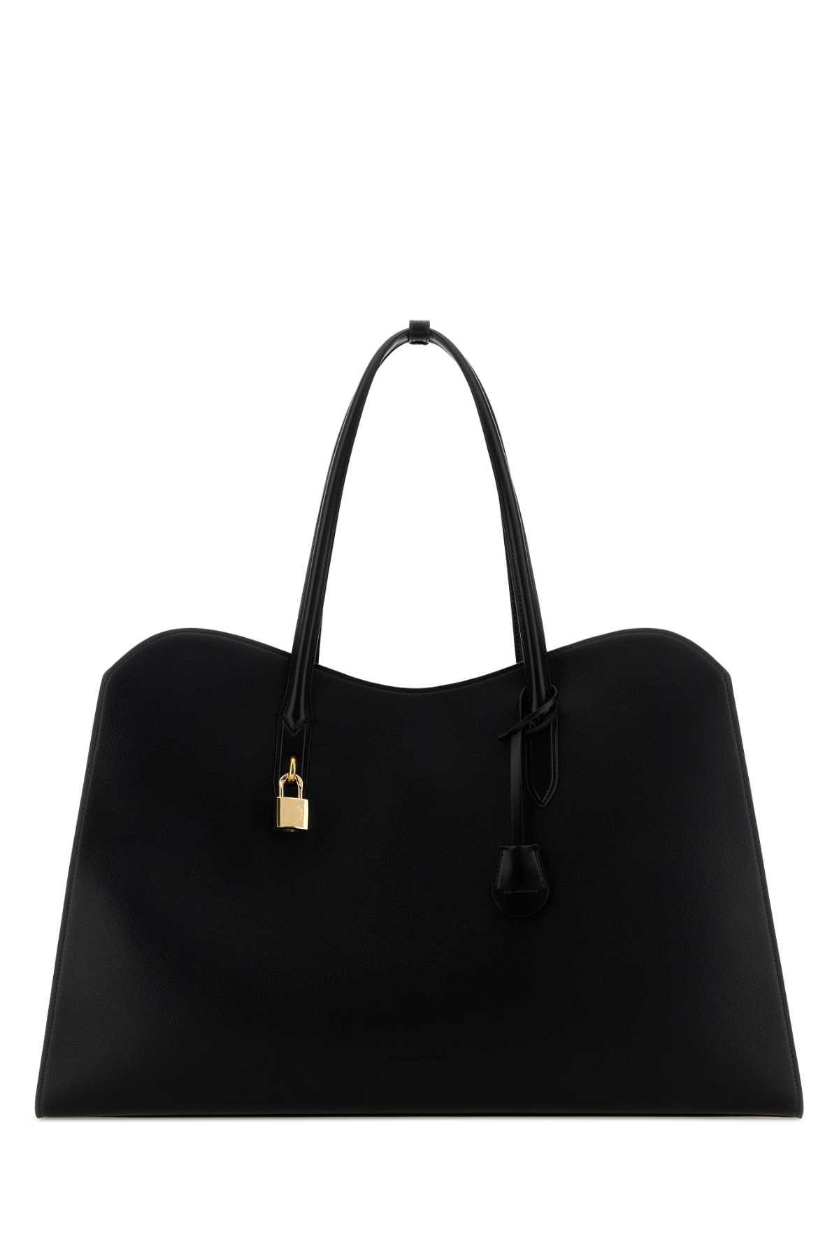 stella mccartney black synthetic leather ryder travel bag