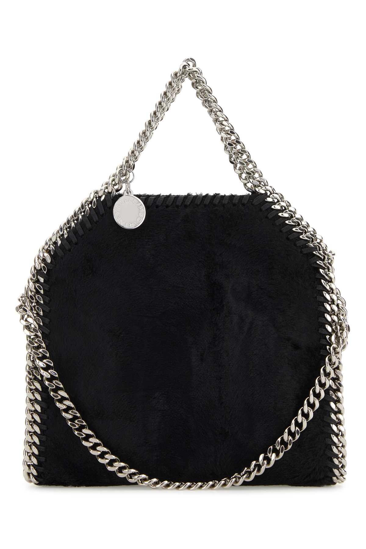 stella mccartney black velvet falabella handbag
