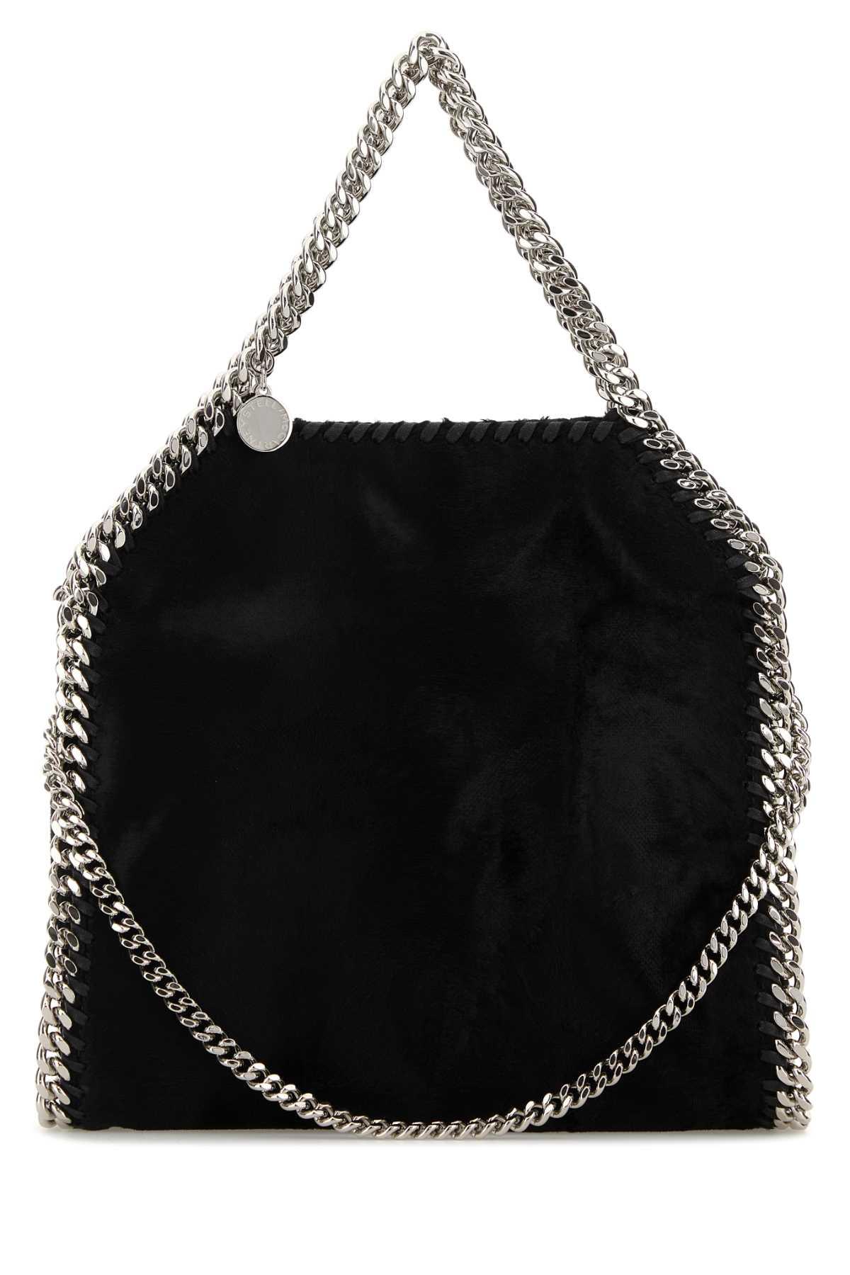 stella mccartney black velvet mini falabella handbag