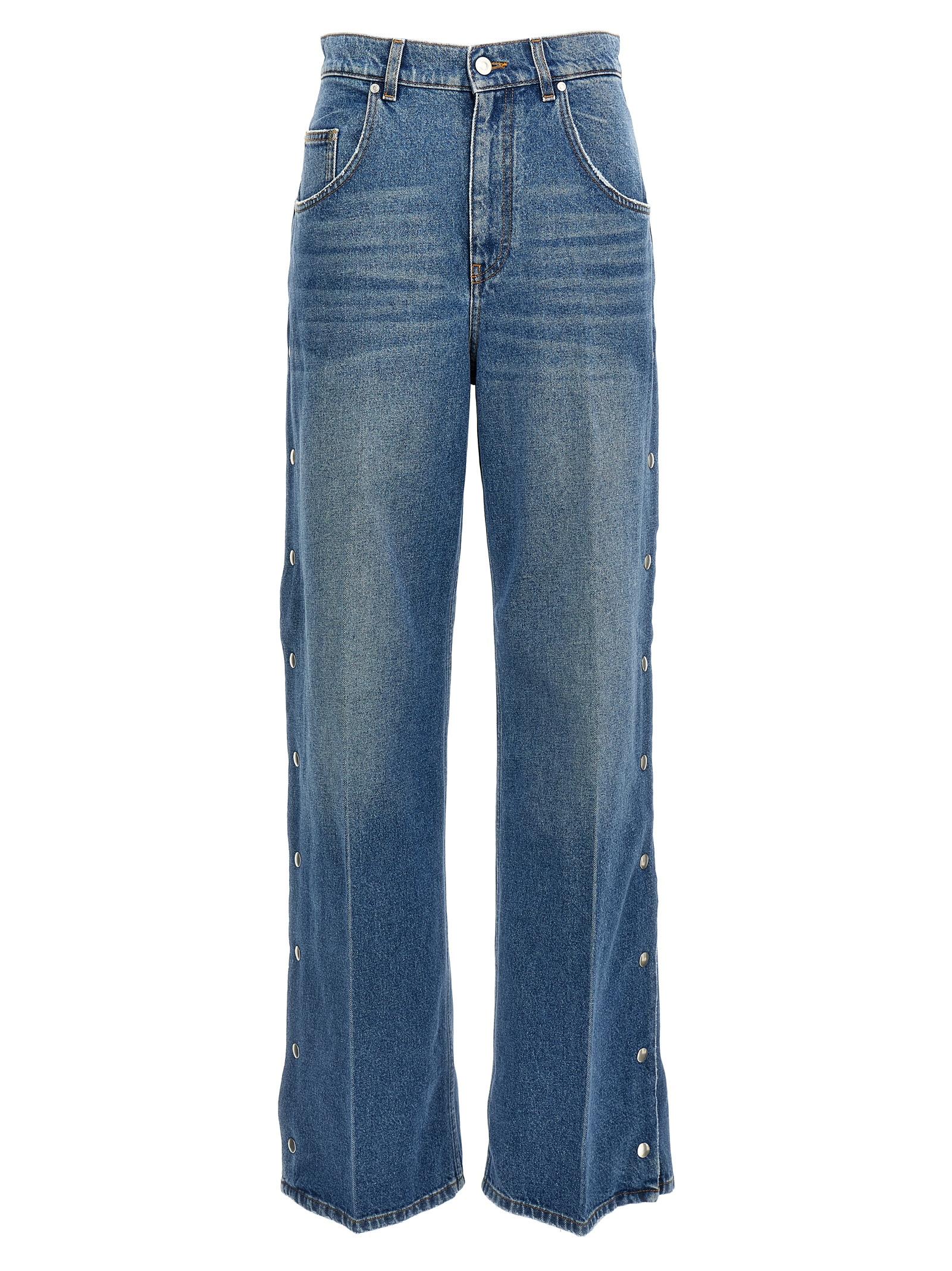 stella mccartney bootcut jeans blue cotton - women