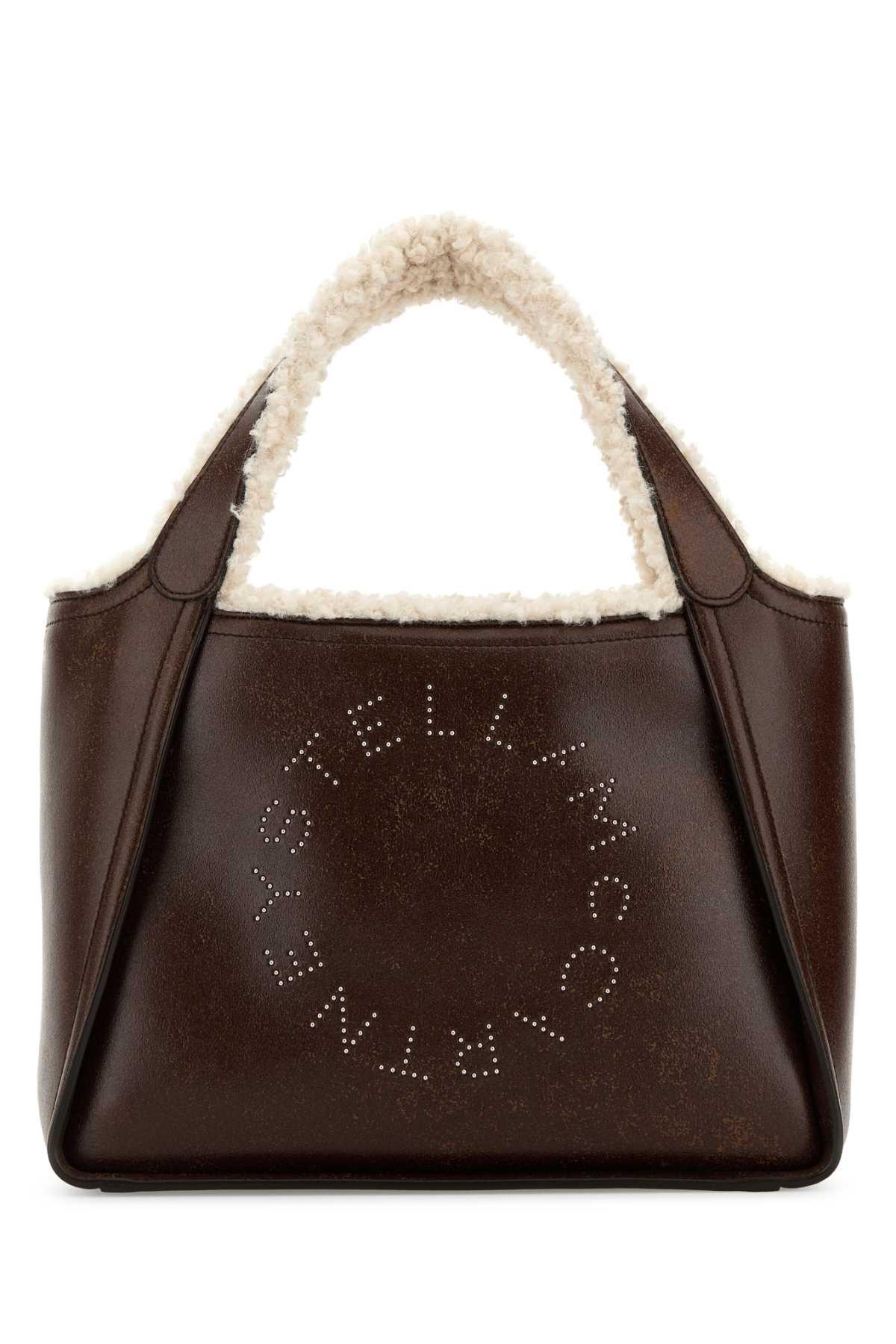 stella mccartney brown alter mat small shopping bag