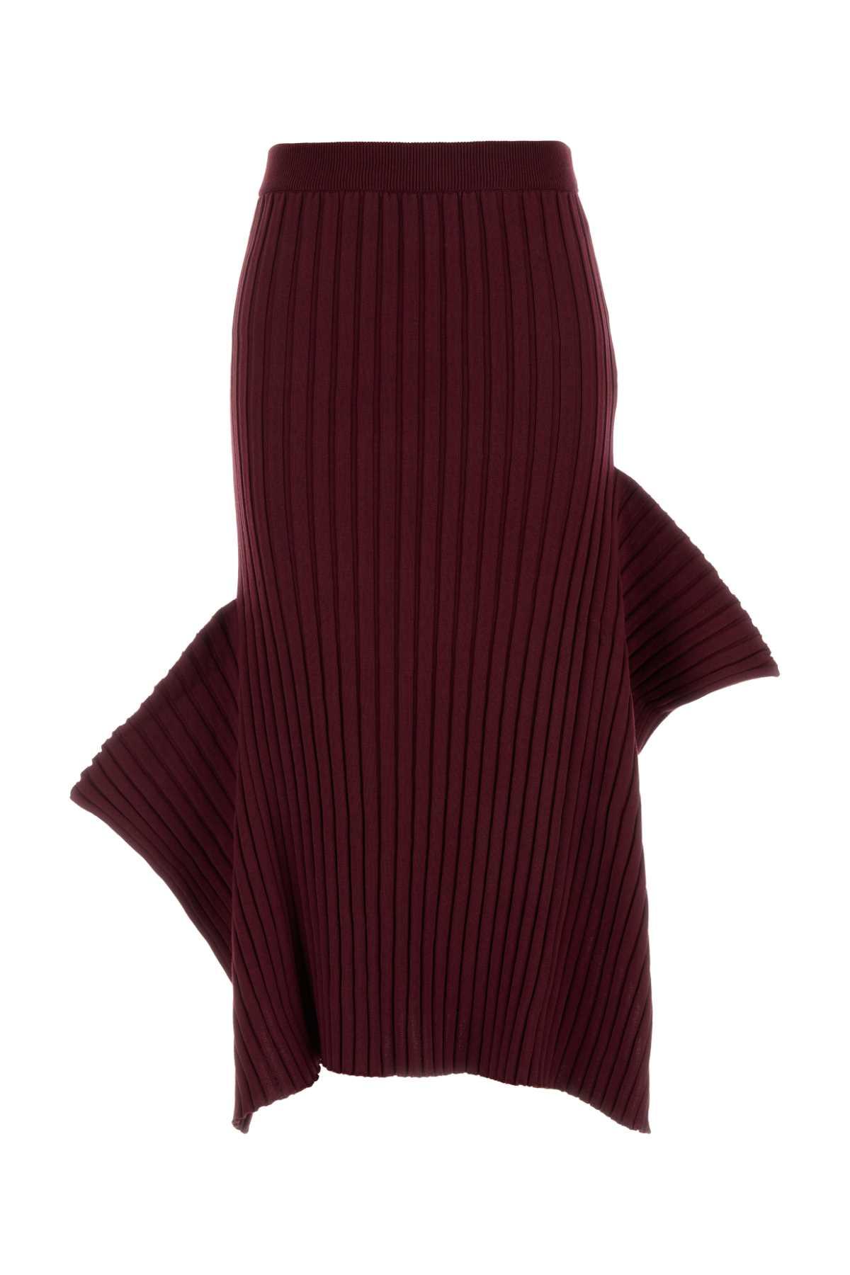 stella mccartney burgundy cotton skirt