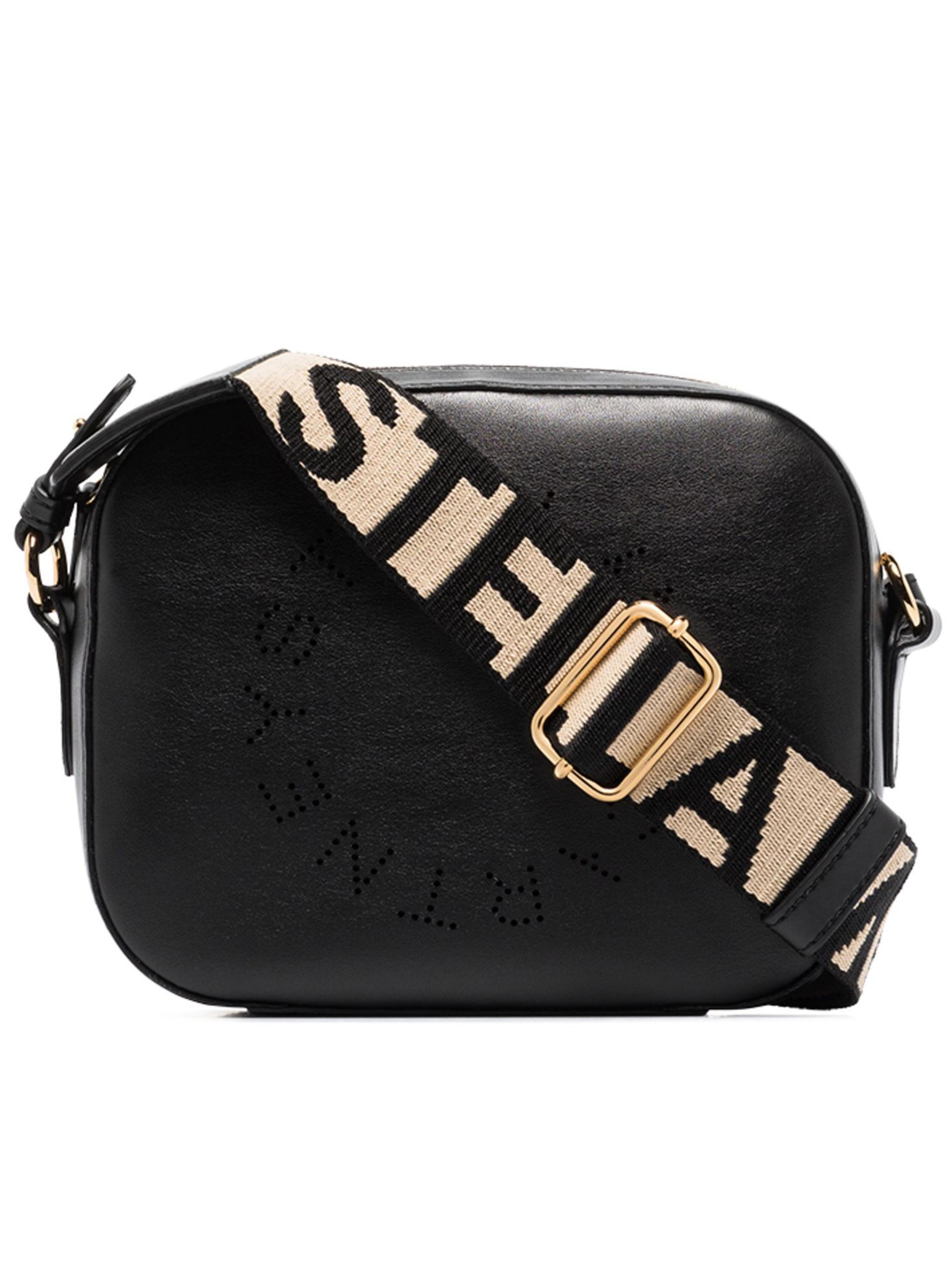 stella mccartney camera bag a tracolla con logo black borsa - women