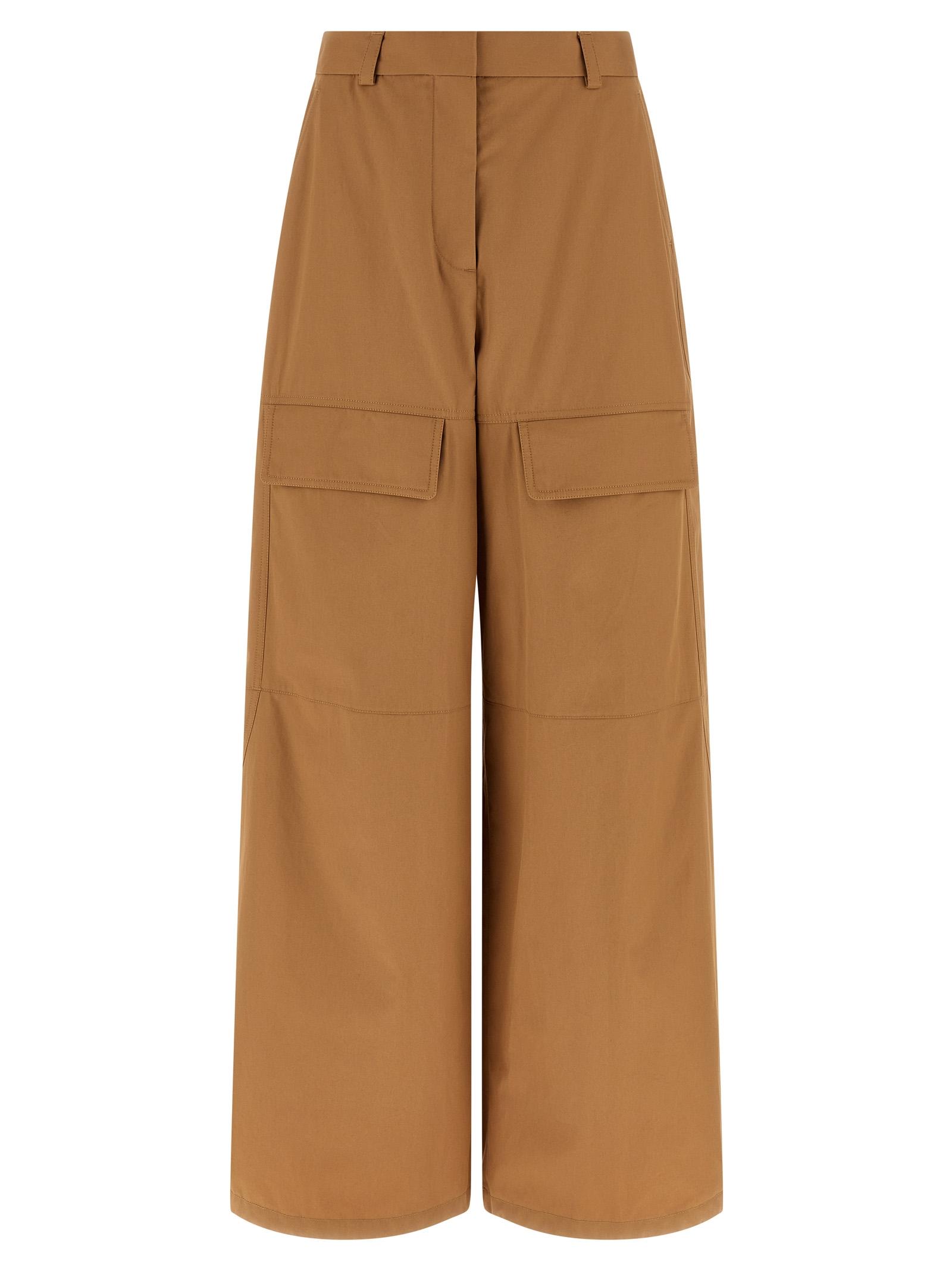 stella mccartney cargo pants beige cotton - women