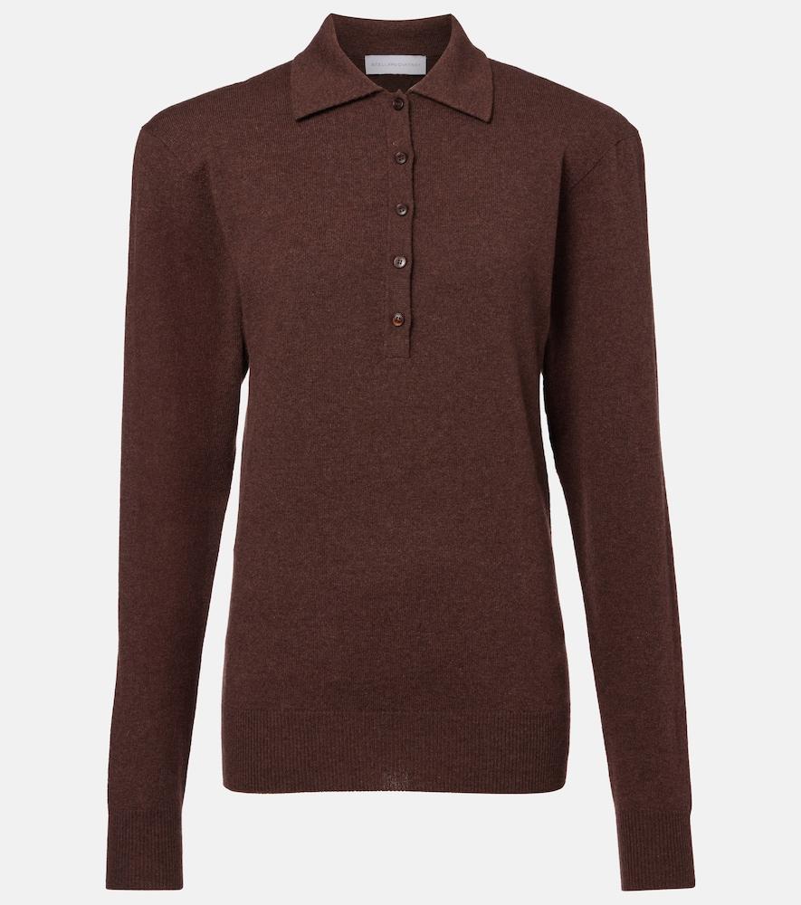 stella mccartney cashmere and wool polo sweater