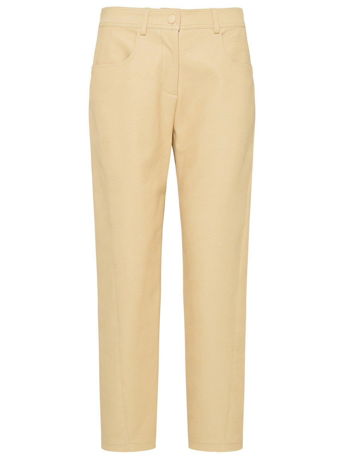 stella mccartney contrast stitched cropped trousers