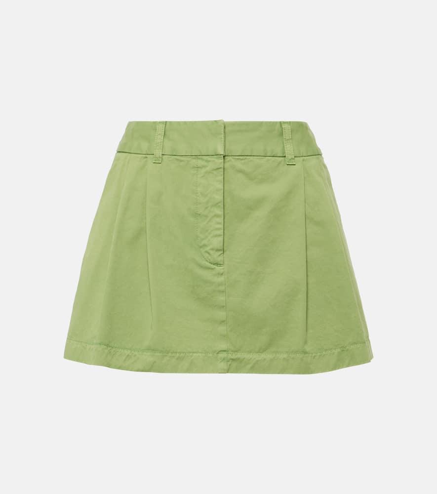 stella mccartney cotton canvas miniskirt