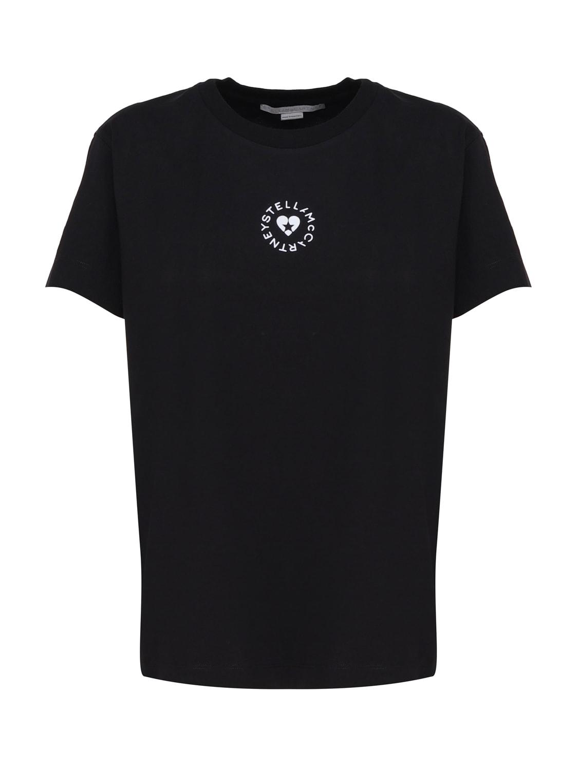 stella mccartney cotton t-shirt with circular logo
