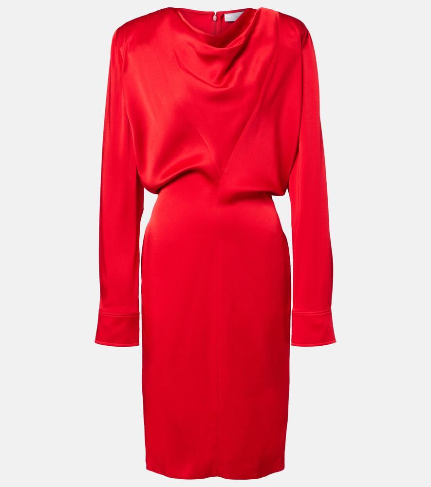 stella mccartney cowl neck satin midi dress
