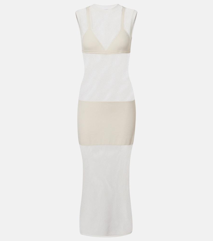 stella mccartney crochet cotton midi dress
