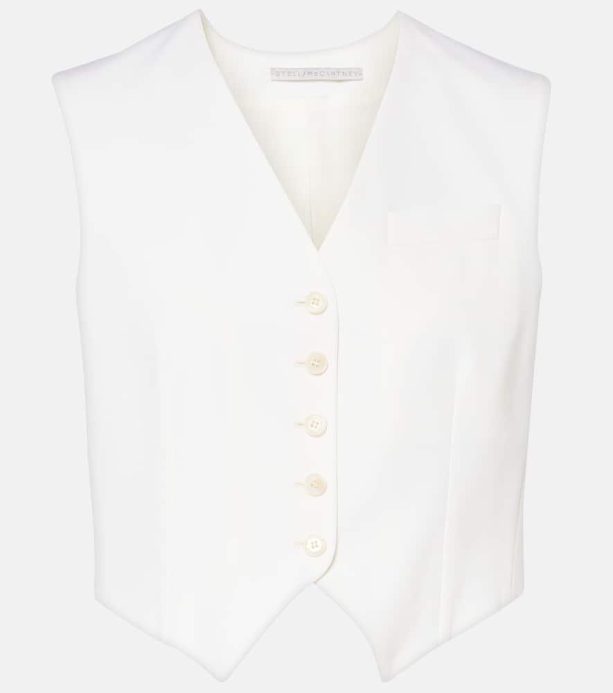 stella mccartney cropped wool vest