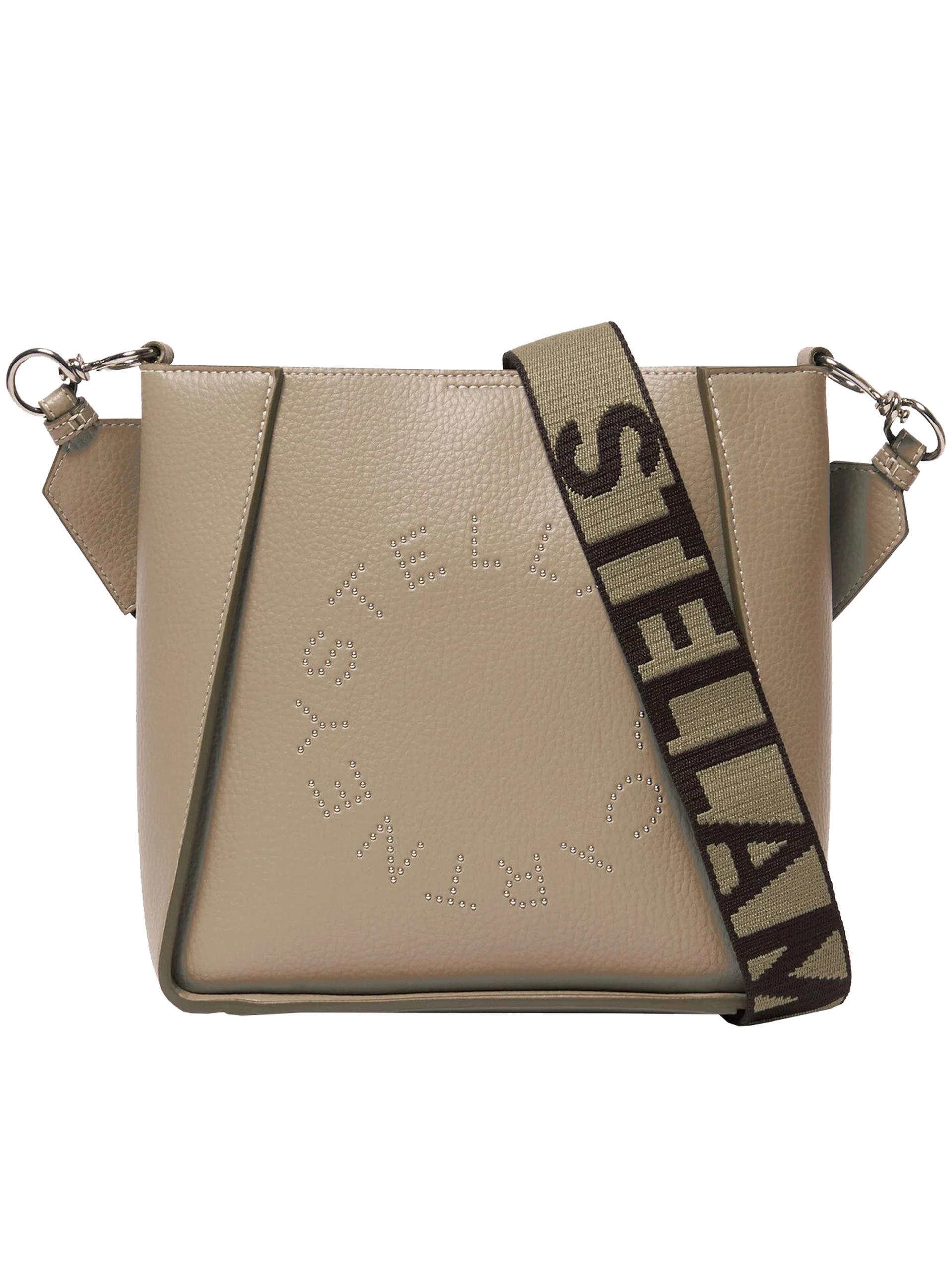 stella mccartney crossbody bag embossed grainy green borsa - women