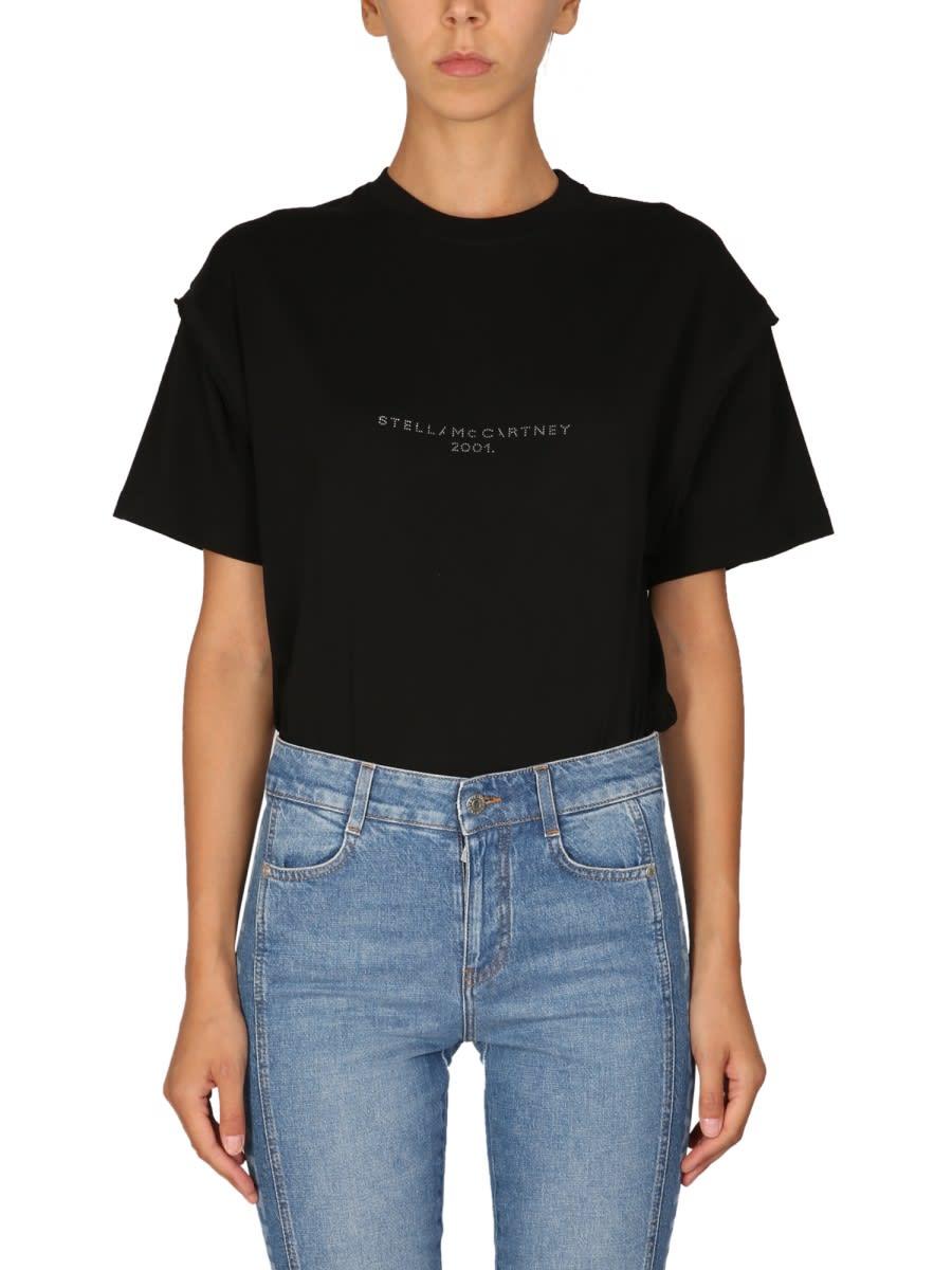stella mccartney crystal logo t-shirt