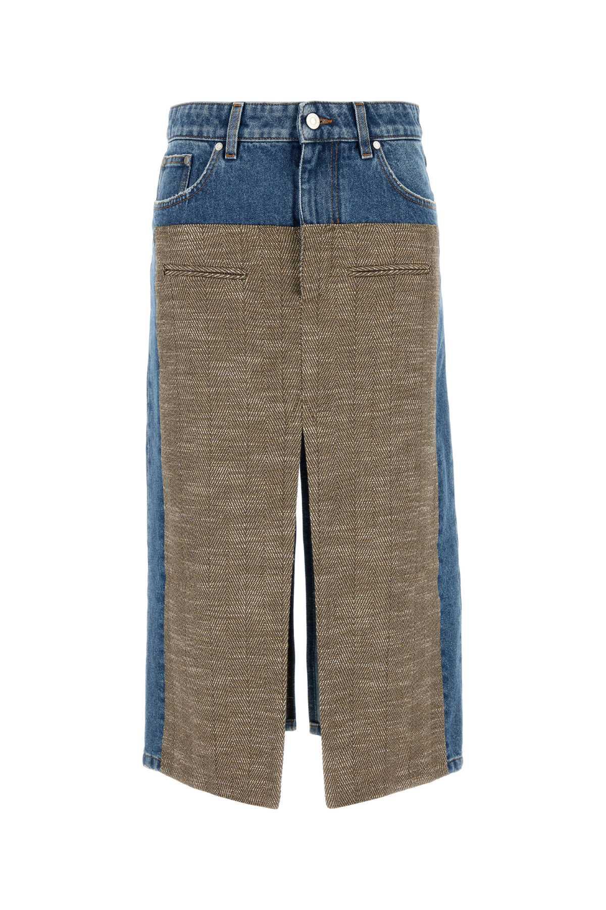stella mccartney denim skirt
