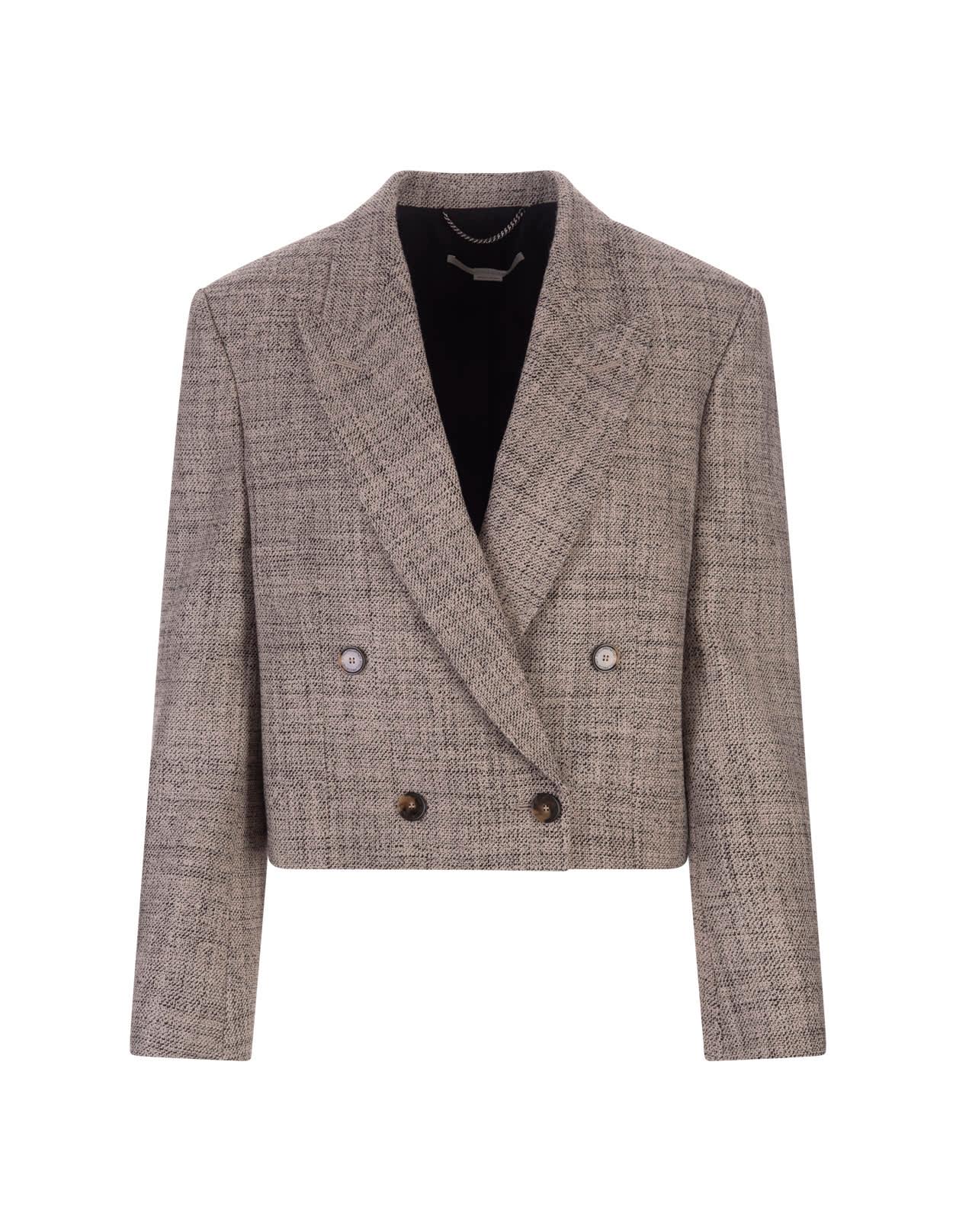 stella mccartney double-breasted short wide blazer