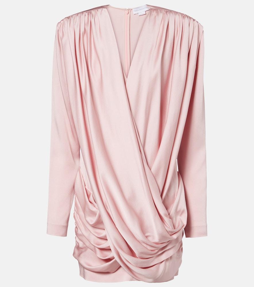 stella mccartney draped crêpe satin minidress
