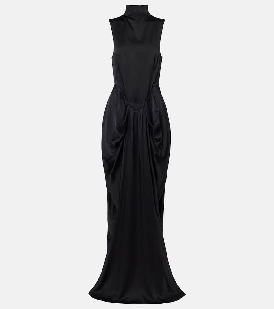 stella mccartney draped satin gown