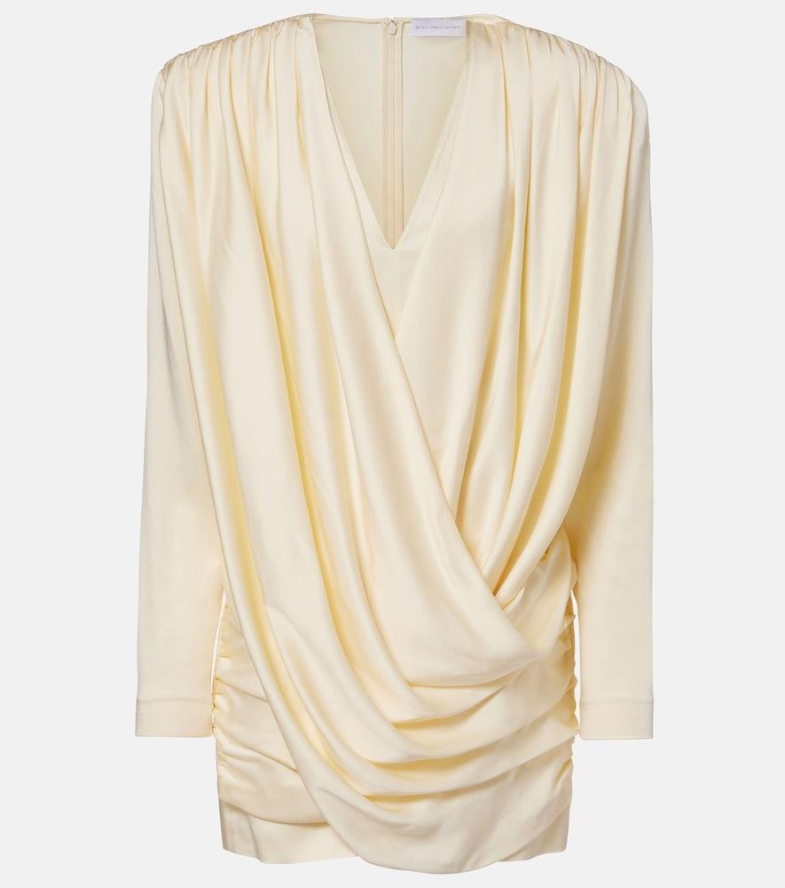 stella mccartney draped satin minidress