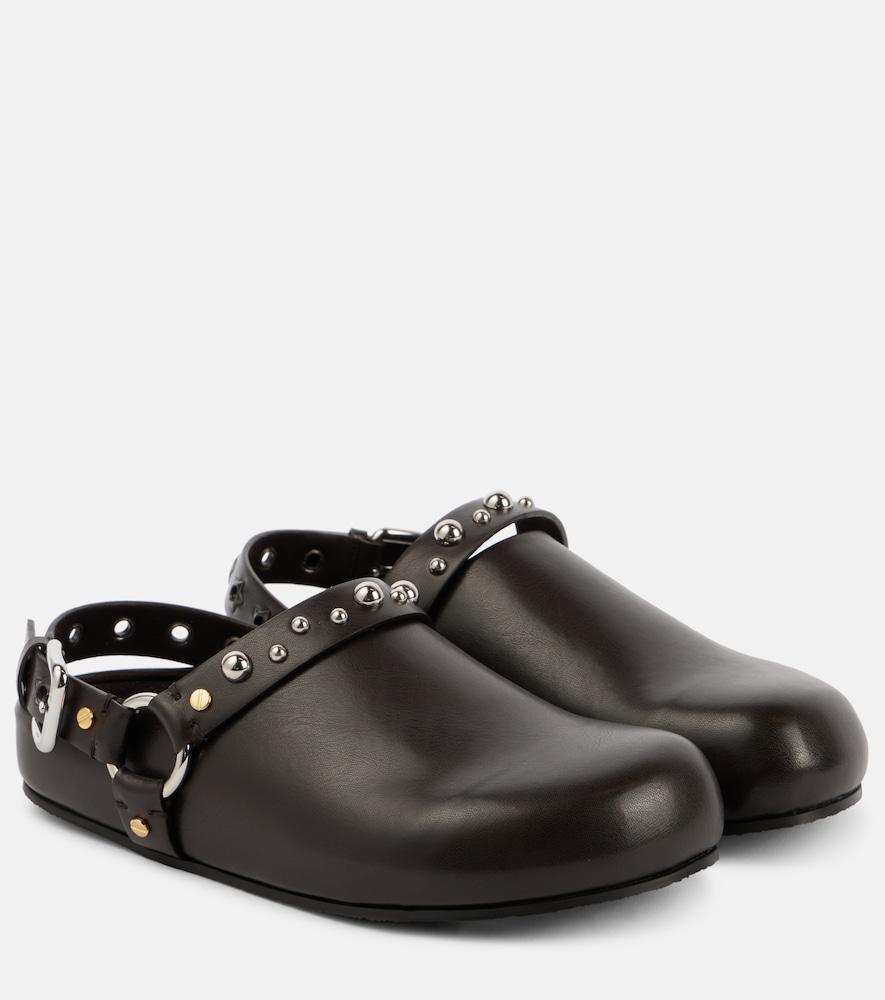 stella mccartney elyse studded faux leather clogs
