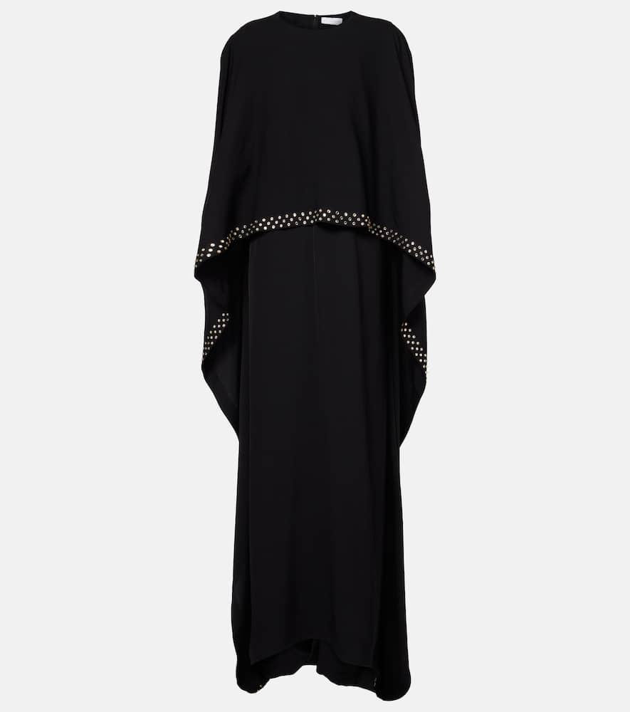 stella mccartney embellished caped maxi dress