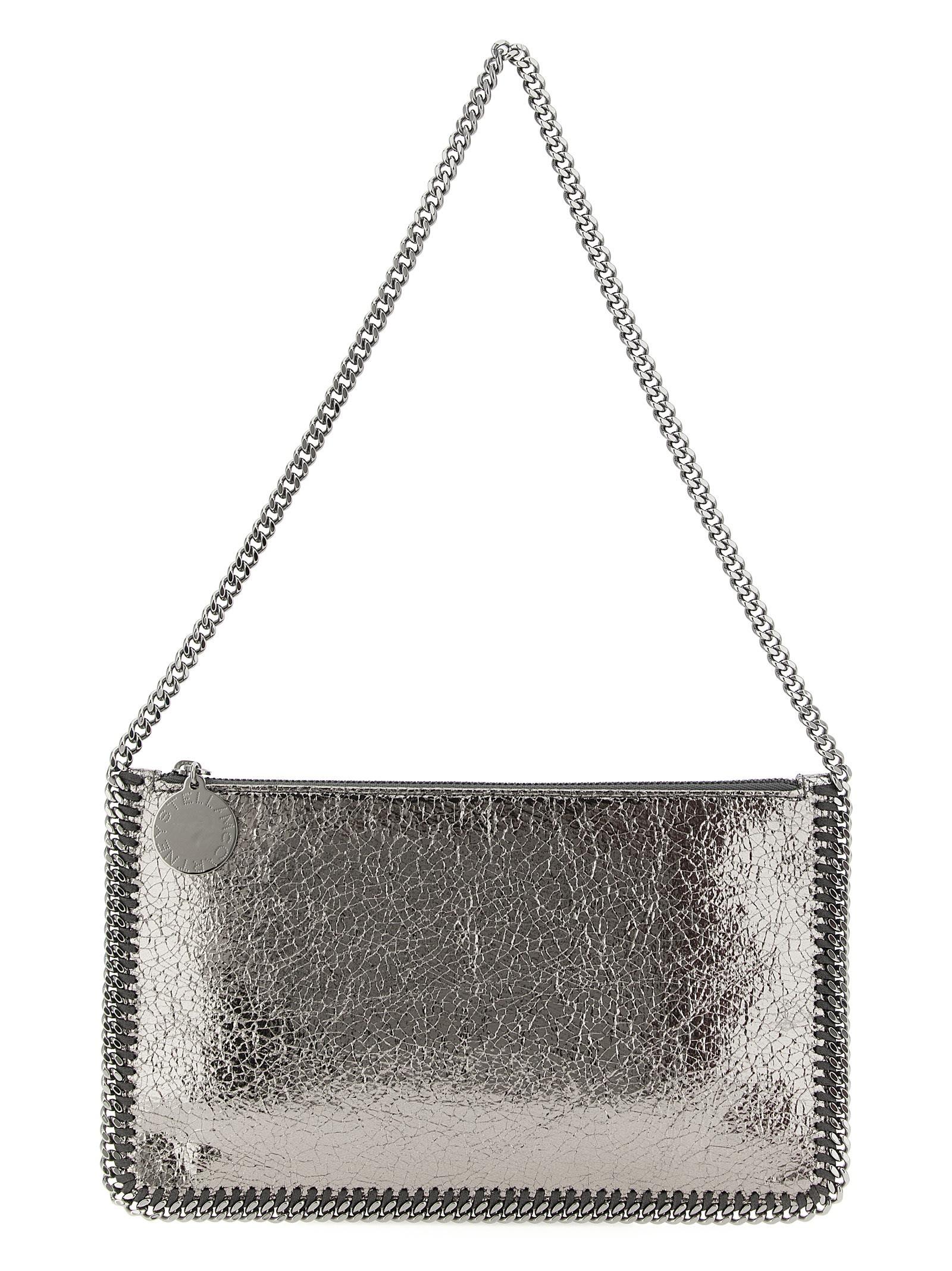 stella mccartney falabella metallic clutch