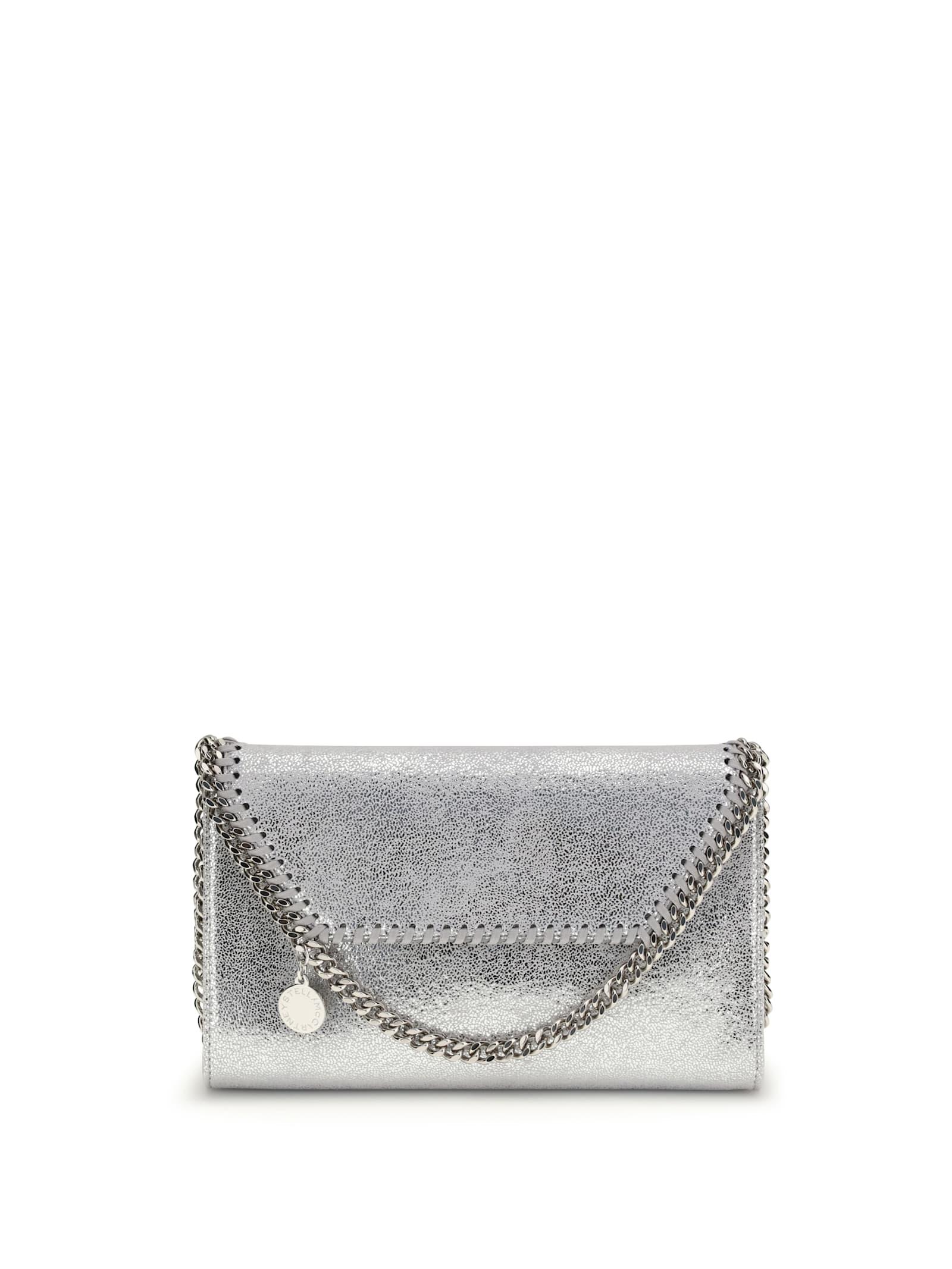 stella mccartney falabella metallic finish shoulder bag