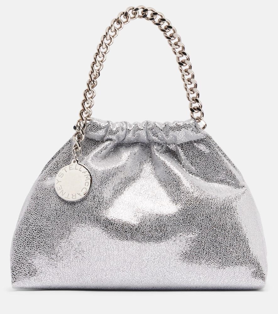 stella mccartney falabella small metallic tote bag