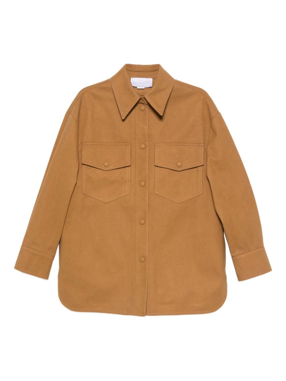 stella mccartney faux suede leather overshirt