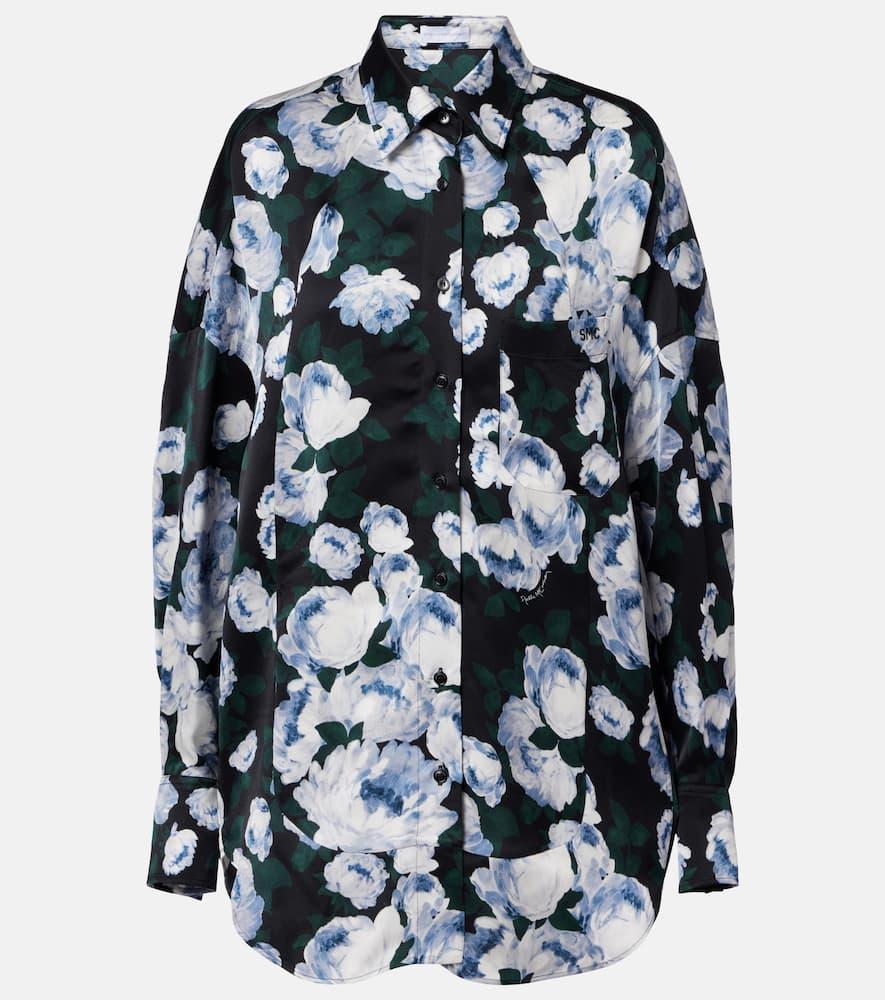 stella mccartney floral satin blouse