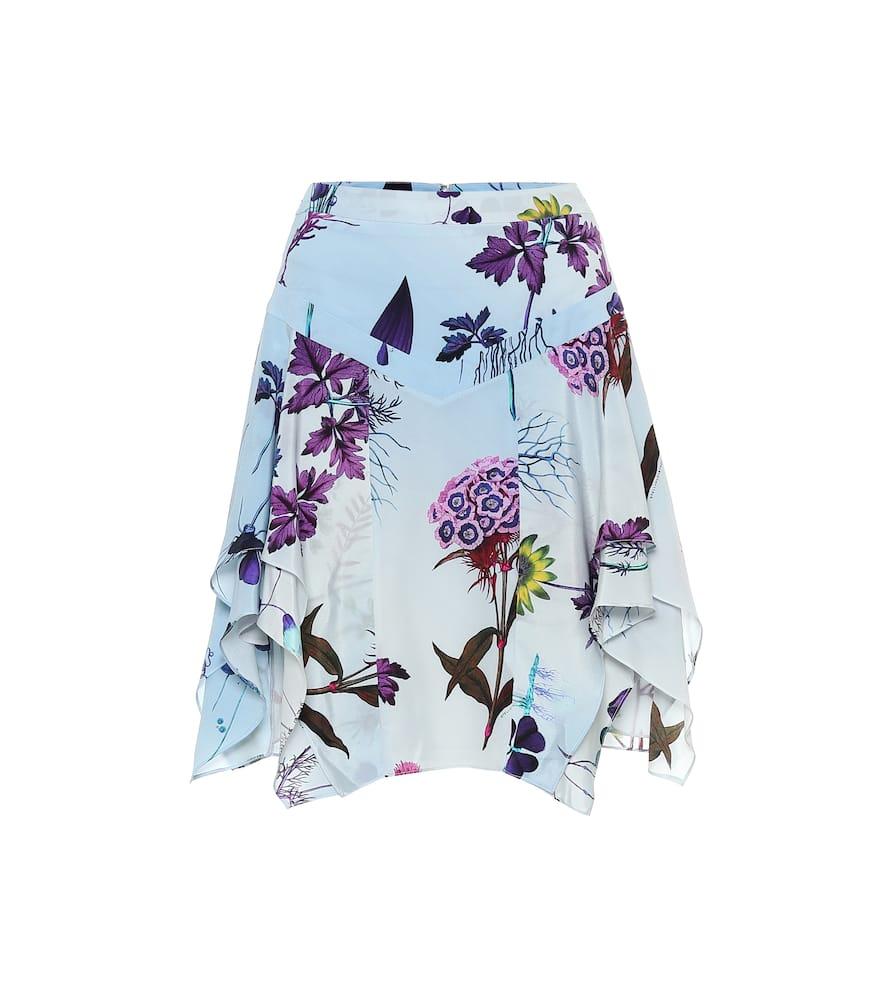 stella mccartney floral silk miniskirt