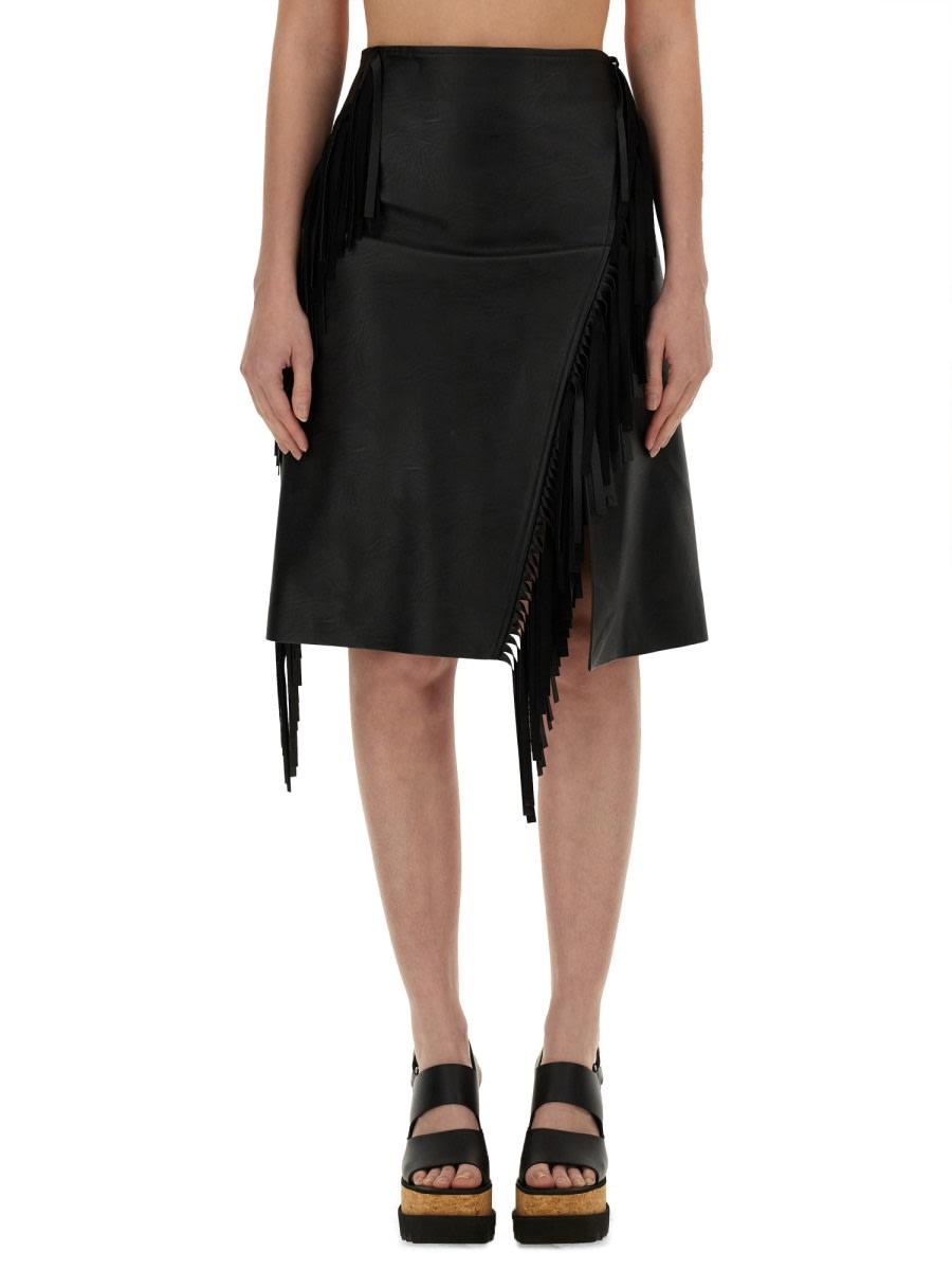 stella mccartney fringed skirt