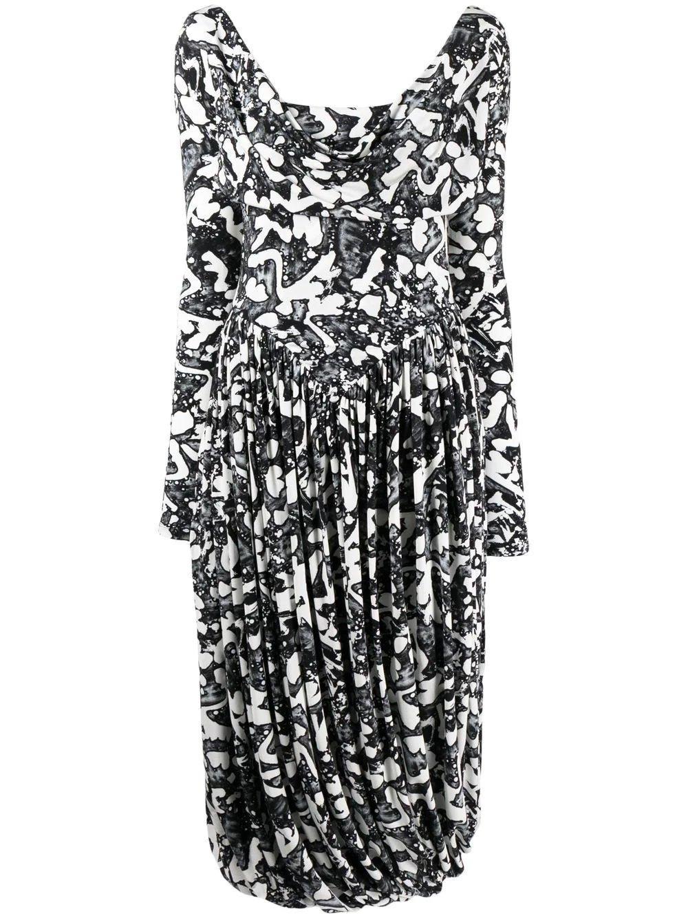 stella mccartney graphic printed jersey dress