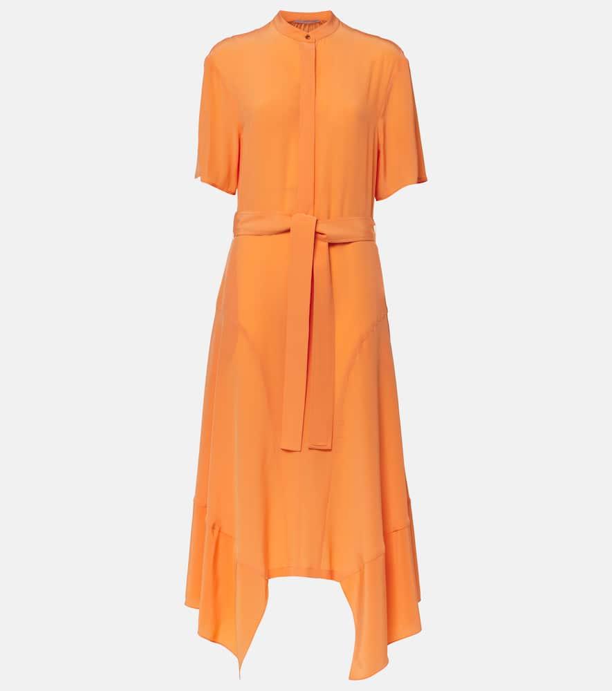 stella mccartney iconic silk crêpe de chine midi dress