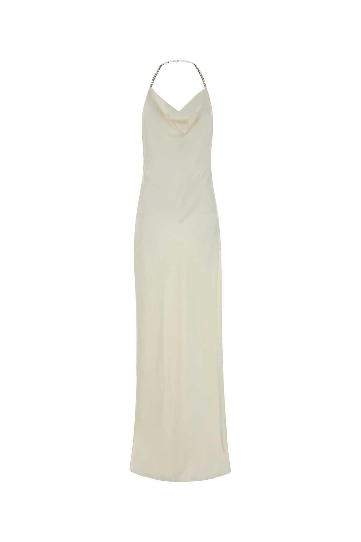 stella mccartney ivory satin long dress